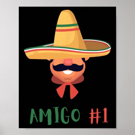 おもしろいメキシコAmigo #1グループマッチングDiyハロウィーン ポスター (正面)