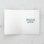 おもしろいメッセーカスタムジホワイトダック誕生日カード カード (内部)