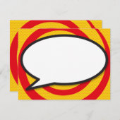 おもしろいメッセージの吹き出し緩和曲線 ノートカード (正面/裏面)