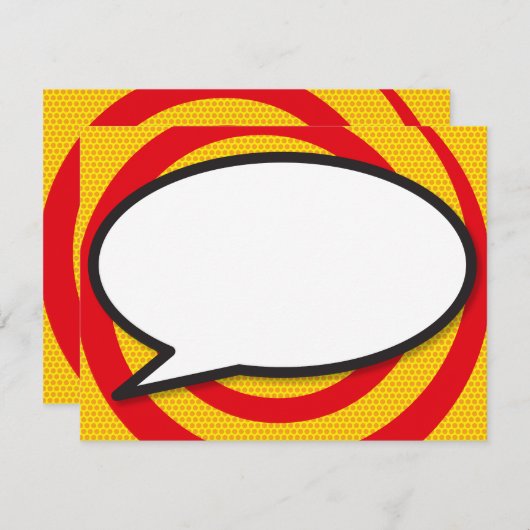 おもしろいメッセージの吹き出し緩和曲線 ノートカード (正面/裏面)