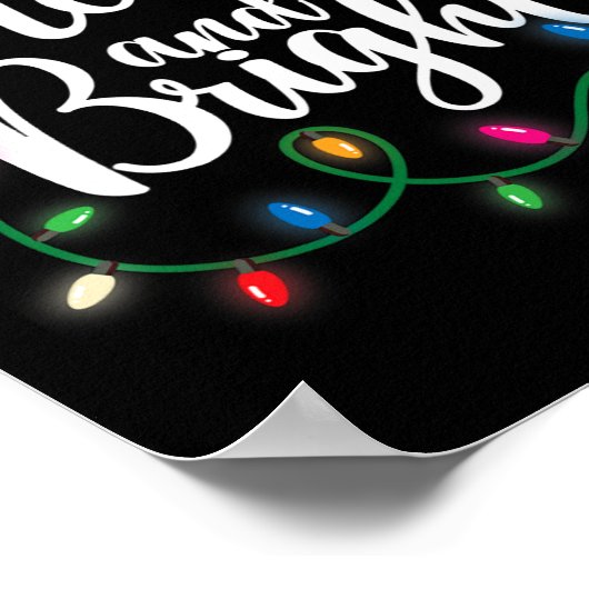 おもしろいメリーと明るいクリスマスライトクリスマス休日 ポスター (角)