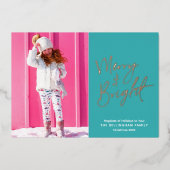 おもしろいメリーと明るい写真 箔シーズンカード (正面)