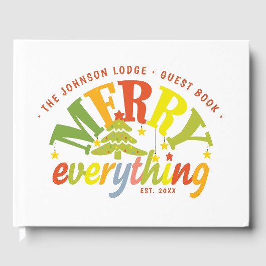 おもしろいメリーオールファミリーレンタルハウスクリスマス ゲストブック (正面)