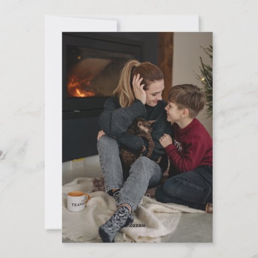 おもしろいメリーキャットナップス！ クリスマスツリーの上の猫 シーズンカード (裏面)