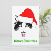 おもしろいメリークリスマスの猫 シーズンカード (スタンド正面)