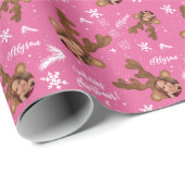 おもしろいメリークリスマスアントラーイラストレーション写真名 ラッピングペーパー (ロールコーナー)