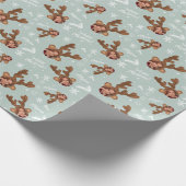 おもしろいメリークリスマスアントラーイラストレーション写真名 ラッピングペーパー (角)