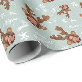 おもしろいメリークリスマスアントラーイラストレーション写真名 ラッピングペーパー (ロールコーナー)