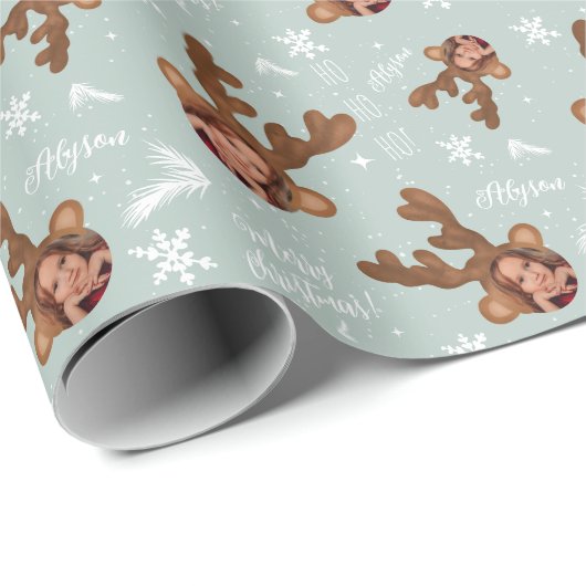おもしろいメリークリスマスアントラーイラストレーション写真名 ラッピングペーパー (ロールコーナー)