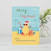 おもしろいメリークリスマスサンタクロースシーズンハッピー シーズンカード (スタンド正面)