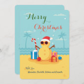 おもしろいメリークリスマスサンタクロースシーズンハッピー シーズンカード (正面/裏面)