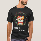 おもしろいメリークリスマスサンタパピー Tシャツ (正面)