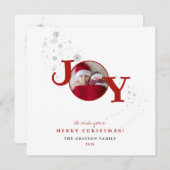 おもしろいメリークリスマスジョイフォトホリデーカード (正面/裏面)