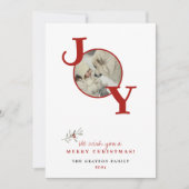 おもしろいメリークリスマスジョイフォトホリデーカード (正面)