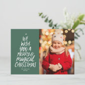 おもしろいメリークリスマスツリーシンプルの写真 シーズンカード (スタンド正面)