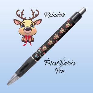 おもしろいメリークリスマストナカイクリスマスディアブラック🦌✨ ボールペン