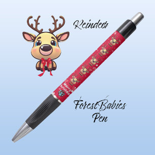 おもしろいメリークリスマストナカイクリスマス鹿レッド🦌✨ ボールペン