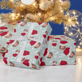 おもしろいメリークリスマスハットイラストレーションの写真名 ラッピングペーパー