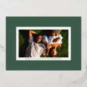 おもしろいメリークリスマスハッピーレタリングフォトバック 箔シーズンカード (裏面)