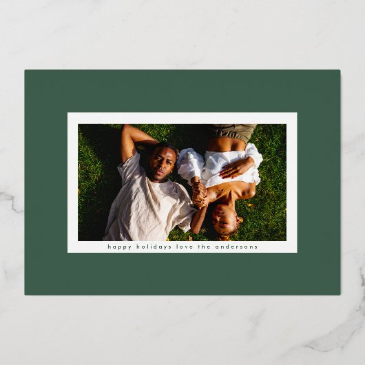 おもしろいメリークリスマスハッピーレタリングフォトバック 箔シーズンカード (裏面)