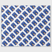 おもしろいメリークリスマスバフバグ優しくかわいい ラッピングペーパー (フラット)