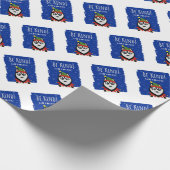 おもしろいメリークリスマスバフバグ優しくかわいい ラッピングペーパー (角)