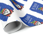 おもしろいメリークリスマスバフバグ優しくかわいい ラッピングペーパー (ロールコーナー)