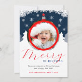 おもしろいメリークリスマスフォトオーナメント シーズンカード (正面)