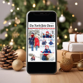 おもしろいメリークリスマスフォトコラージュ新聞 シーズンカード