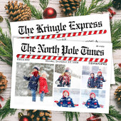 おもしろいメリークリスマスフォトコラージュ新聞 シーズンカード