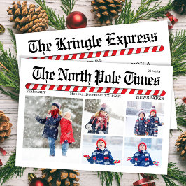 おもしろいメリークリスマスフォトコラージュ新聞 シーズンカード