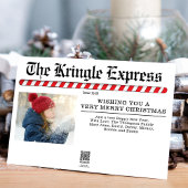 おもしろいメリークリスマスフォトコラージュ新聞 シーズンカード