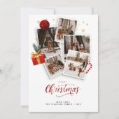 おもしろいメリークリスマスフォトコラージュ シーズンカード (正面)