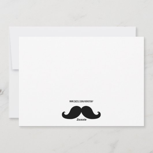 おもしろいメリークリスマス口ひげ写真カード シーズンカード (裏面)