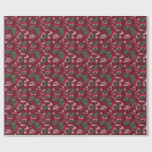 おもしろいメリークリスマス小妖精や小人イラストレーション写真名 ラッピングペーパー (フラット)