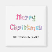 おもしろいメリークリスマス数々のカラー冷蔵庫用マグネット マグネット (正面)