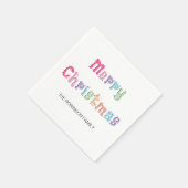 おもしろいメリークリスマス数々のカラー紙ナプキンス スタンダードカクテルナプキン (角)