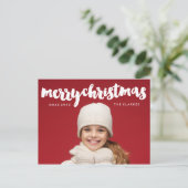 おもしろいメリークリスマス文字 シーズンポストカード (スタンド正面)