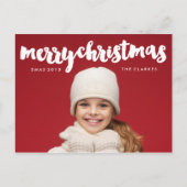 おもしろいメリークリスマス文字 シーズンポストカード (正面)