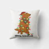 おもしろいメリークリスマス犬 クッション (裏面)