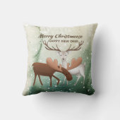 おもしろいメリークリスムースハッピーニューディアー クッション (裏面)
