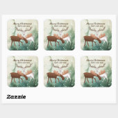 おもしろいメリークリスムースハッピーニューディアー スクエアシール (シート)