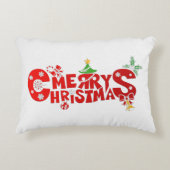 おもしろいメリークリトマス文字ウィズベル アクセントクッション (正面)