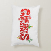おもしろいメリークリトマス文字ウィズベル アクセントクッション (裏面(縦))