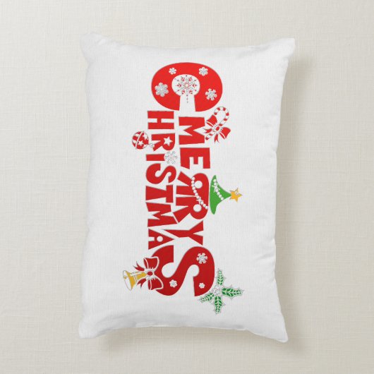 おもしろいメリークリトマス文字ウィズベル アクセントクッション (裏面(縦))