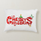 おもしろいメリークリトマス文字ウィズベル アクセントクッション (裏面)
