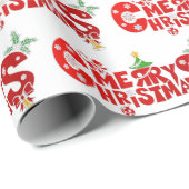 おもしろいメリークリトマス文字ウィズベル ラッピングペーパー (ロールコーナー)