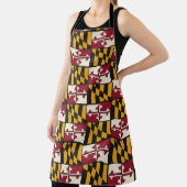 おもしろいメリーランド州旗BBQシェフズエプロン エプロン (インサイチュ)