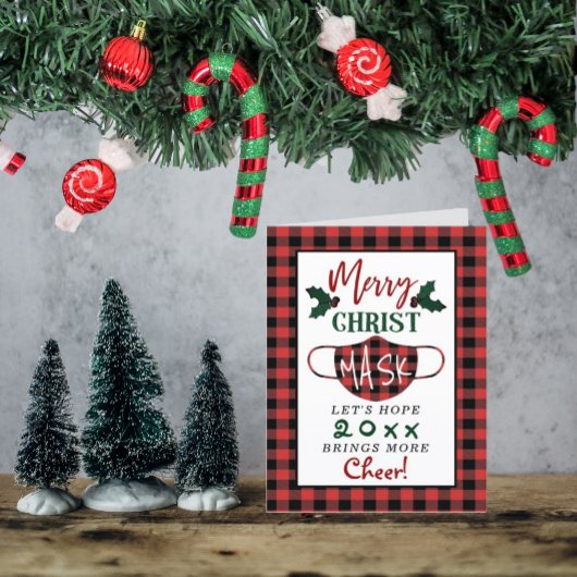 おもしろいメリー面モダン シーズンカード