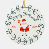 おもしろいメリー2020年検疫 セラミックオーナメント (裏面)